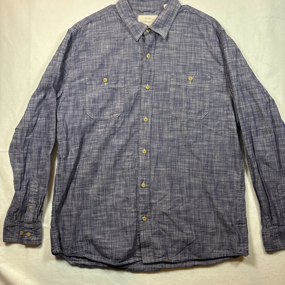 Original Weatherproof Vintage Long Sleeve Flip Cuff Button Up Xl